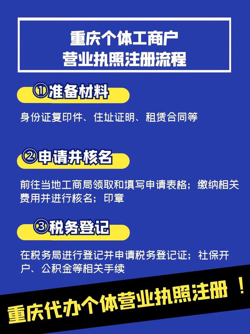 重庆个体工商户开业一站式指南 从执照注册到税务登记代办全解析